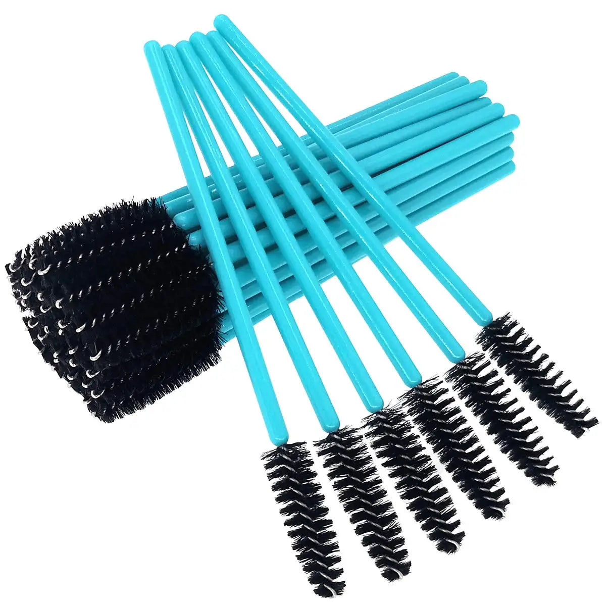 Disposable Makeup Mini Brushes Eyelash Extension Applicator Eyebrow Pencil Brush Lash Separating Tools Mascara Wands Blue Handle