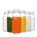 Empty 300ml 500ml 1000ml Square Beverage Juice Glass Bottles with Tamper Proof Screw Lid