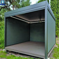 Privacy Aluminum Alloy Zip Track Roller Blinds Shade Motorized Waterproof Sun Shade in Patio