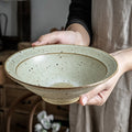 Hand Made Porcelain Deep Bowl Creative Round Noodle Bowls for Party Use Soup Dumpling Dishes