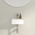 USA Stock Free Shipping White Ceramic Wash Basin Wall Hung Art Basin Modern Bathroom Sinks Wall Mount Hand Washing Bowl