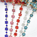 Wholesale Rhinestone Flower Metal Chain Bridal Sash Lace Crystal Trim Applique Shoes Bags Garment Accessories