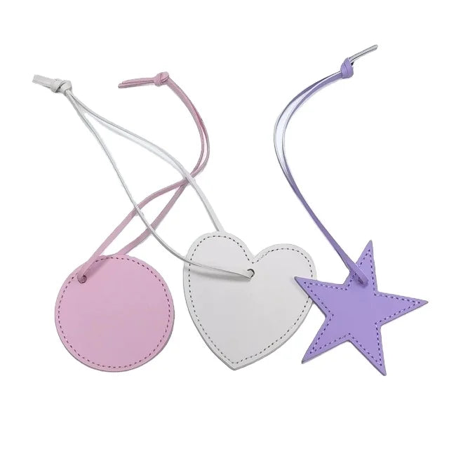 Popular Custom Leather Tag Embossed Print Hanger for Luggage & Garment Loss Prevention Clothing Label