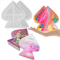 Crystal Drip Glue Mold Spades Heart Box Ringer Heart Storage Box Tray Ornaments Silicone Mold