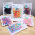 100 Pcs Disposable Elastic Mini Hair Ties Sweet Party-Style Rubber Bands for Kids Per Bag