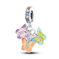 925 Sterling Silver Bee Pendant with Zircon Fashion Jewelry for Women's Party Gift Fit Bracelet