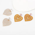 Statement Full Diamond Love Shaped Fashion Jewelry Earrings Crystal Rhinestone Big Love Heart Stud Earrings for Women