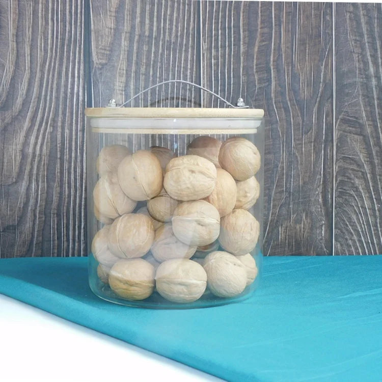 2500/3000ML Glass Bamboo Lid Big Size Borosilicate Glass Jar Sealed Storage Jar