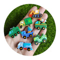 Bulk 100Pcs/Lot Assorted Car Truck Flatback Resin Cabochons Mini Excavator Embellishments for Scrapbooking Decor
