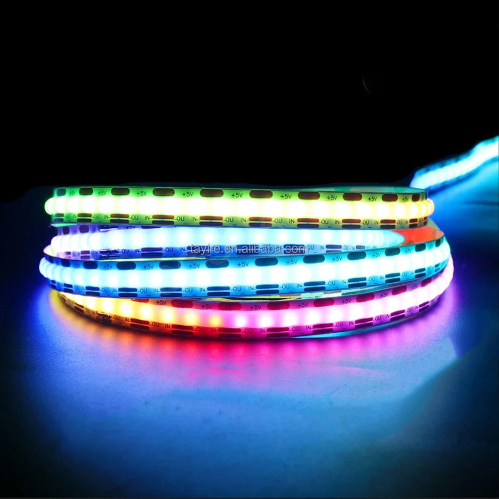 DC5V 2M Addressable RGBIC Smart Strip With LED Controller Remote Control Set for Arcade Recreation Room Decor USB TV Backlight