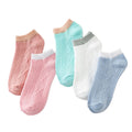 Factory Direct Sales Women's Double Needle Thin Low Top Shallow Mouth Pure Color All-Matching Invisible Boat Socks