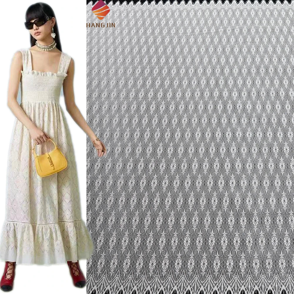 3 Meters Embroidered Floral Lace Fabric for Bridal Veil Soft and Elegant Chantilly Eyelash French Net Lace Fabric