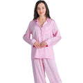 New Designed Soft Women's Two Piece Zebra Printed Satin Pajamas Set for Women