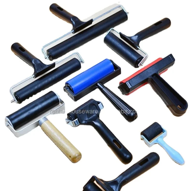 4 Different Sizes Extension Printing Plate Rubber Brayer Roller Small Handmade D-i-y Pottery Clay Tool