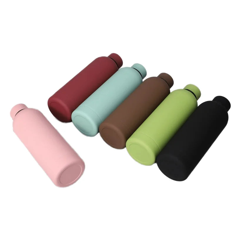 Custom Logo 500ml 750ml Thermal Flask Stainless Steel Water Rubber Coating 24-hour Vacuum for Outdoor Running Direct Accessory