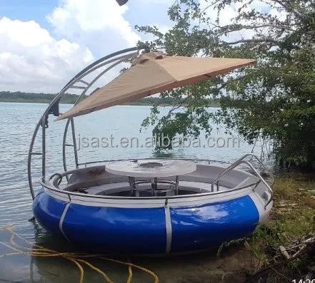 Customized Color Modern Amusement Park Rides Adult and Kids Entertainment Party BBQ Donut Boats for Sale Foot Water Pedal Boat MegaBDM