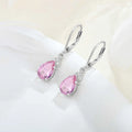 Qingxin Fine Jewelry Custom OEM Women Gemstone Vintage Luxury 925 Sterling Silver Zircon Beautiful Drop Earrings