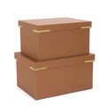 Leather Car Storage Box with Multifunctional Organizer and Elegant Design