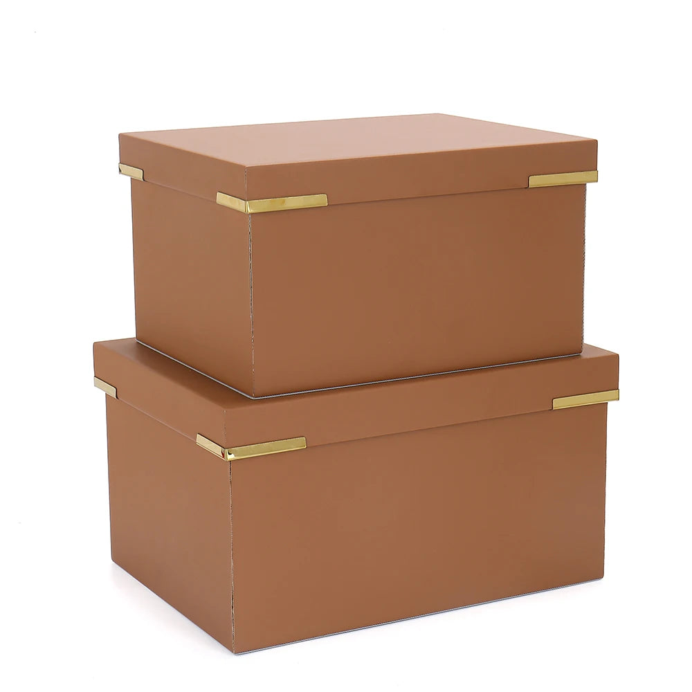 Leather Car Storage Box with Multifunctional Organizer and Elegant Design