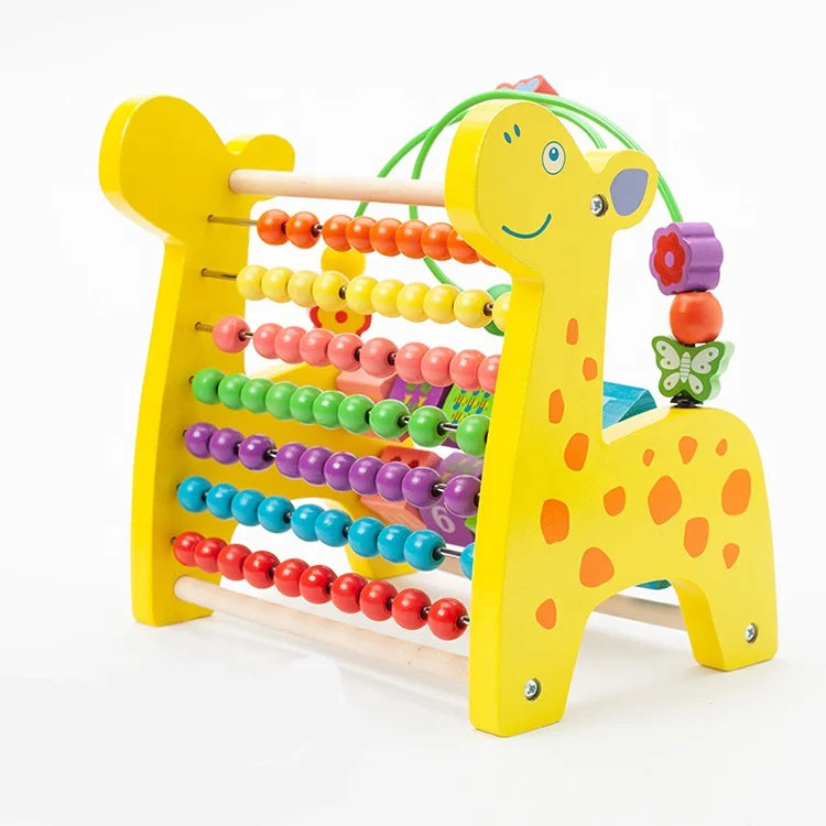 Unisex Multifunctional Rainbow Abacus Beads Toy Hot Selling Wooden Educational Math Ability Development for Kids EN71 Certified