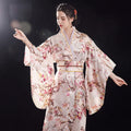 Japanese Traditional Yukata Kimono With Obi Vintage Women Evening Dress Geisha Kimono Vintage Women Stage Show Costume Cosplay