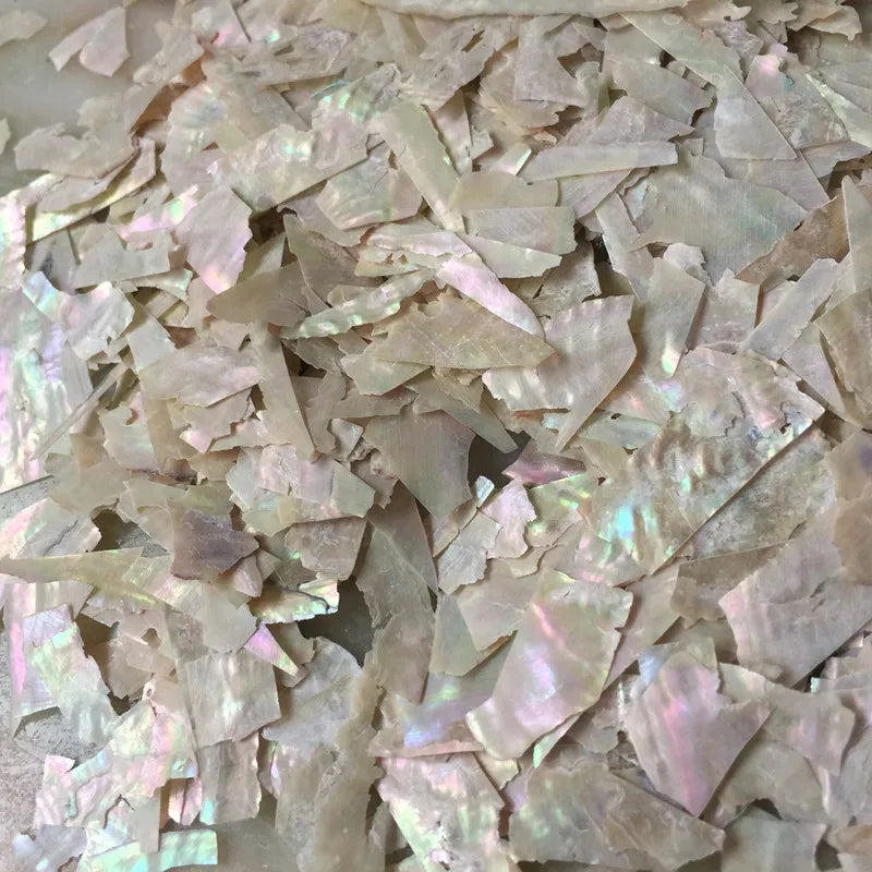 Wholesale Nail Art Accessories Natural Abalone Shell Design Art Ornaments Irregular Holographic Nail Glitter Slices 3D Decals