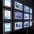 2025 Real Estate Agent Advertising Light Box Price Window Display Double Sides Led Hanging Crystal Light Box