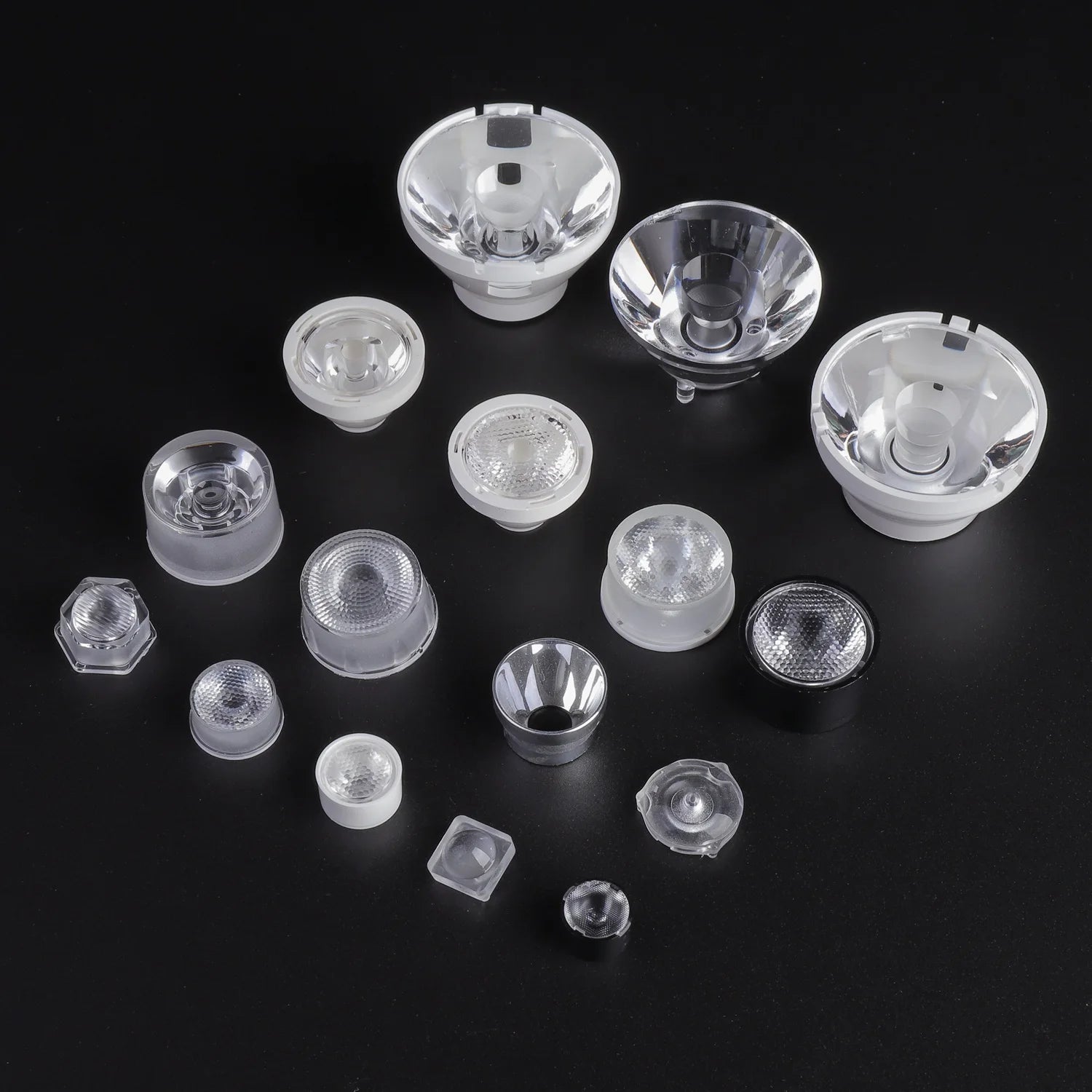 Professional 1W High Power LED Beads with Aspheric Pattern Condenser Design PMMA Lens Kit
