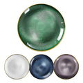 Custom Wholesale Deep Green Eco-Friendly Glass Charger Plates for Restaurant Use