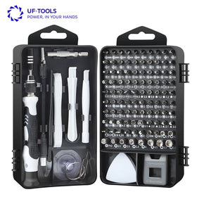 117-in-1 Professional Magnetic Electronics Repair Tool Set DIY Grade Screwdriver Bits Kit with Plastic Handle OEM Customizable