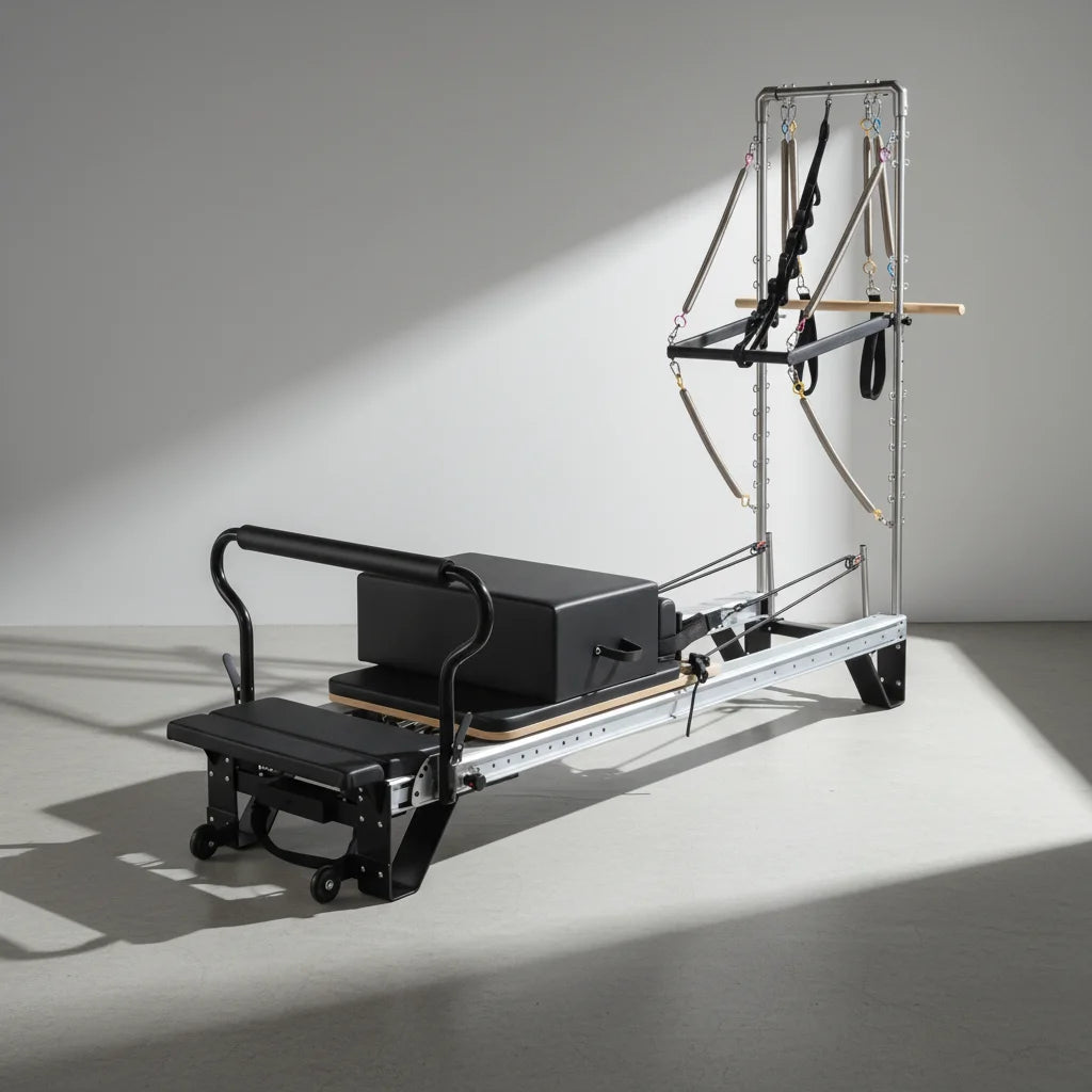 GRASSFIT Professional Aluminum Pilates Reformer Cadillac Machine Pilates Reformer With Half Trapeze