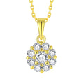 925 Sterling Silver Pendant Necklace with Rhodium and Gold Plating Zircon Stone for Engagement Wedding or Party Wholesale