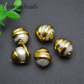 Wholesale Fashion Jewelry Findings Natural Freshwater Pearl Freeform Gold Plating Pearl Beads for Bracelet Necklace Making