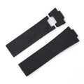 22mm*10mm Luxury Black Rubber Waterproof Replacement Wrist Watch Band Strap Breathable for Ulysse Nardin