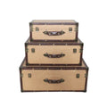 Customized Eco-Friendly Retro Vintage Wood Rectangle Carved Multifunction Suitcase Creative Storage Case for Decorative Use Home