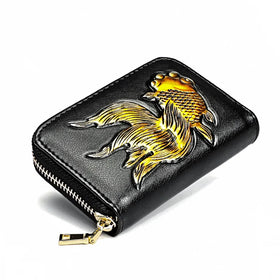 2026 Mini Coin Purse Bag Goldfish Design Zipper Coin Card Wallet for Men and Women