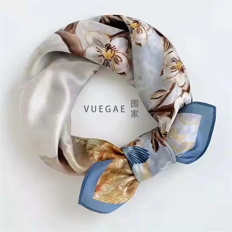China Super Spetember Newly Cheap Activity Price 100% Silk  Printed Square Scarf for Women