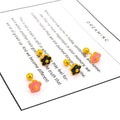 New Fashion Allergy Free Earrings 18k Gold Plated Surgical Stud Earrings Flower Enamel Stainless Steel Earrings for Women Paty