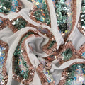 Two Heavyweight Tear-Resistant Geometric Jacquard Knitted Weft Embroidery Sequins Lace Fabric 100% Polyester Wedding Boys