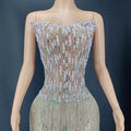 2022 Trending Fashion Mini Dress Diamond Sequin Mini Elegant Dress Sexy Dance Leotard Long Party Sexy Dress