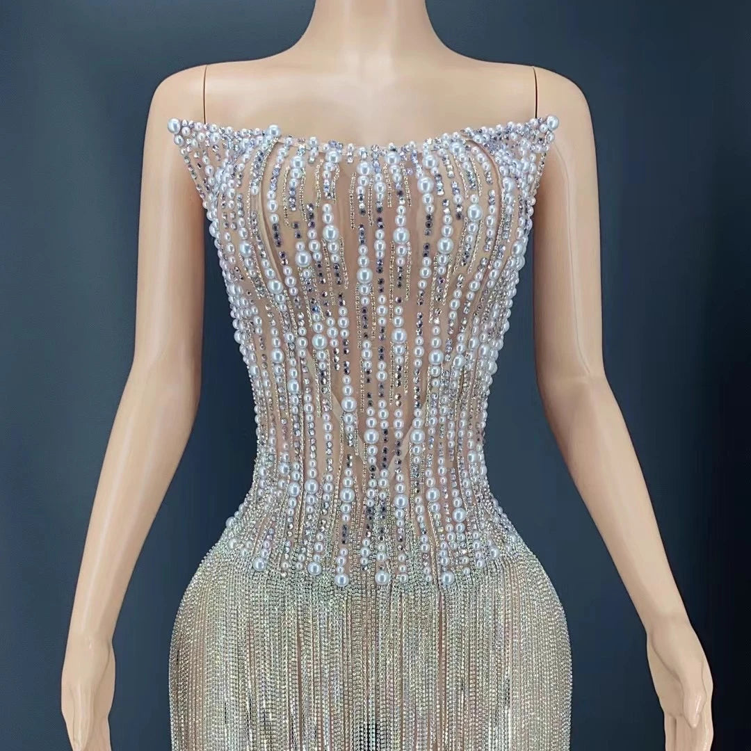 2022 Trending Fashion Mini Dress Diamond Sequin Mini Elegant Dress Sexy Dance Leotard Long Party Sexy Dress