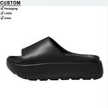 Wholesale 2025 Summer Thick-Soled Platform Design Women's Heeled Sandals Casual Cushioning Walk Shoes Breathable Slides Slippers