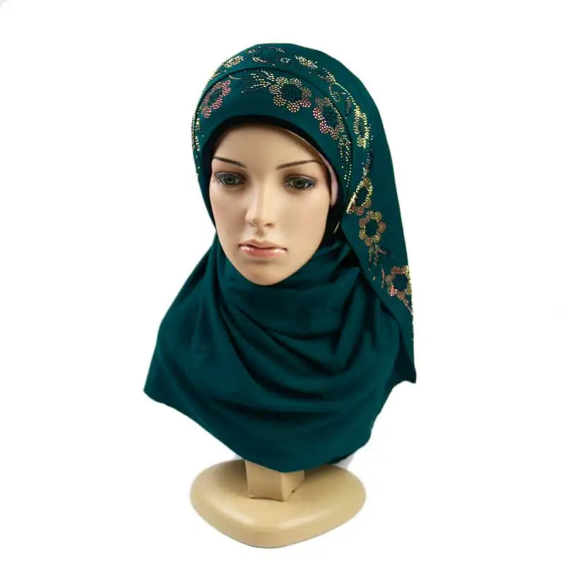 Wholesale New Designer Modal Cotton Hijab Scarf Muslim Women Flower Jersey Hijab