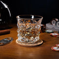300ml Iceburg Whiskey Glasses Bar Clear Engraved Glass Spirits Cup Facet Rock Tumbler