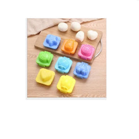 Set of 6 Cute Plastic Egg Carton Molds Fish Car Bunny Bear Heart Star for Kids' Bento Fun Home Kitchen Accessory