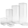 Clear Acrylic Plinth Plastic Pedestals for Home Decoration