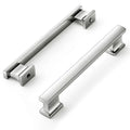 WEKIS Hot Selling Rectangular Forma Hardware Accessories for Kitchen Cabinets Dressers Plateada Muebles Gabinete Manijas Bedroom