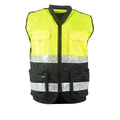 Durable Hi Vis Traffic Construction Reflective Strips Class 2 Safety Vest ANSI 107 with Zipper Closure Breathable and Pockets