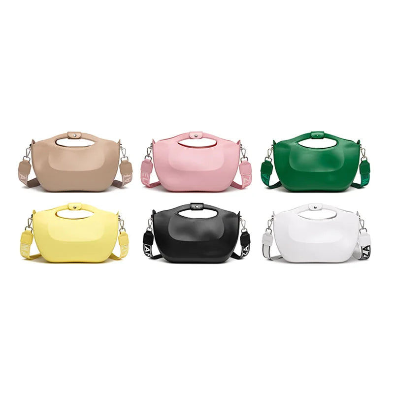 PVC Jelly Bag European and American Fashion Wide Shoulder Strap Crossbody Bag Women's Single Shoulder Crossbody Bag