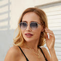 2025 New Trend Round Frame Sun Glasses for Women PC Leg Metal Sunglasses Men Fashion Gradient Retro Shades UV400 Eyewear WF2A352